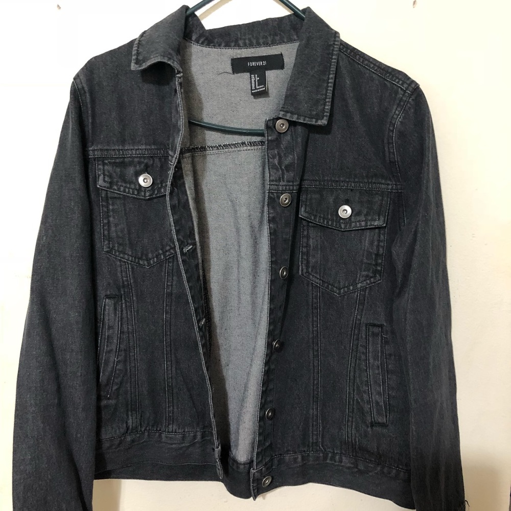 Black jean jacket from forever 21